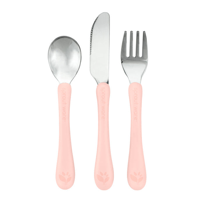 Stainless Steel and Sprout Ware Kids Cutlery Set