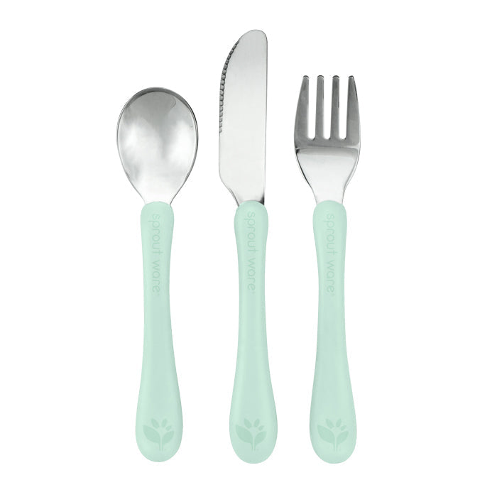 Stainless Steel and Sprout Ware Kids Cutlery Set