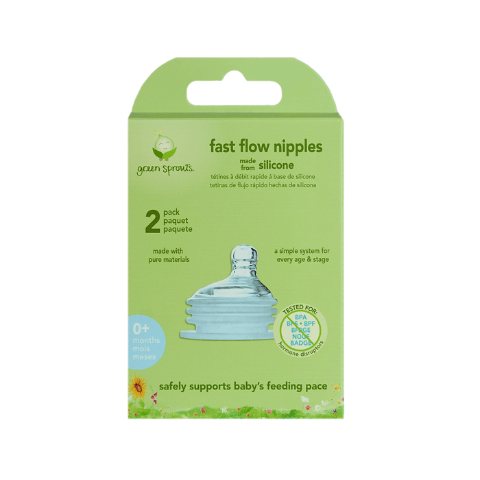 Fast Flow Nipples made from Silicone (2 Pack)