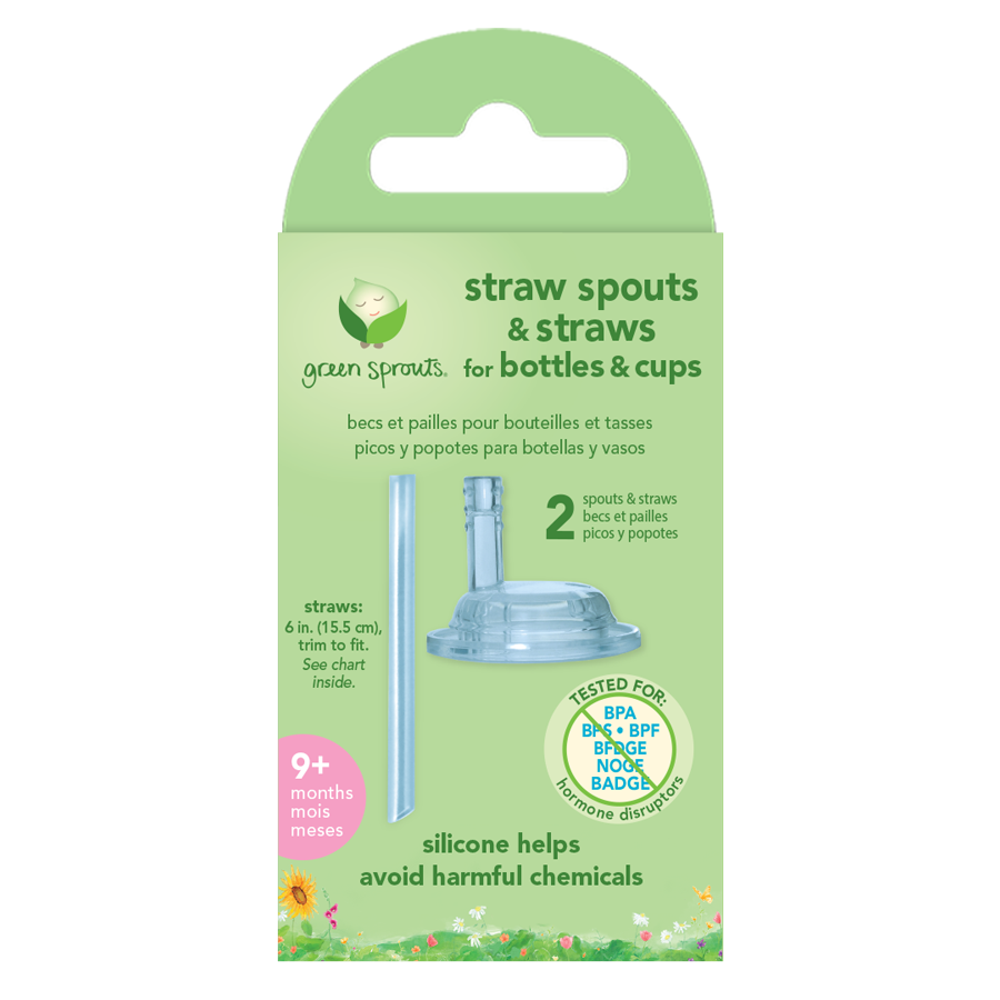 Straw Spouts and Straws for Bottles and Cups (2 Pack)