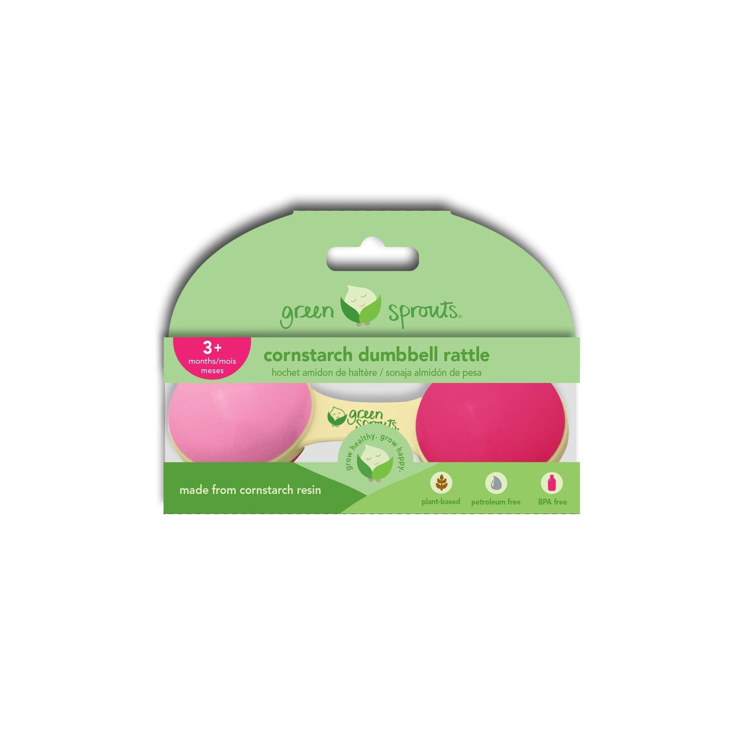 Sprout Ware Dumbbell Rattle made from Plants
