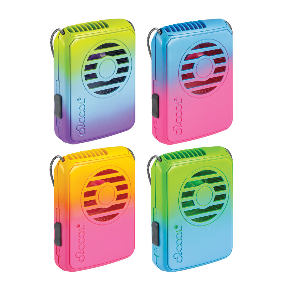O2COOL Deluxe Necklace Fan Assortment WITH BATTERIES – OMBRE