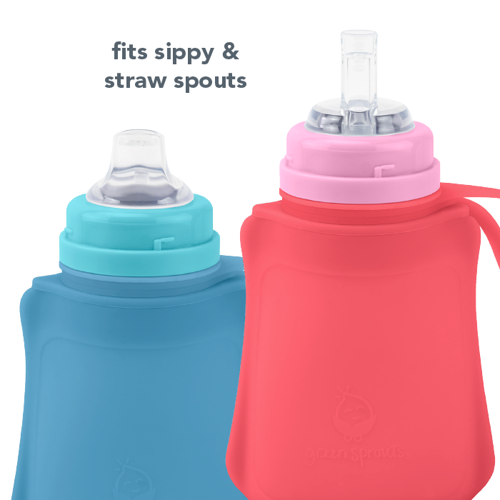 Sprout Ware Sip & Straw Pocket made from Silicone and Plants (8 oz.)