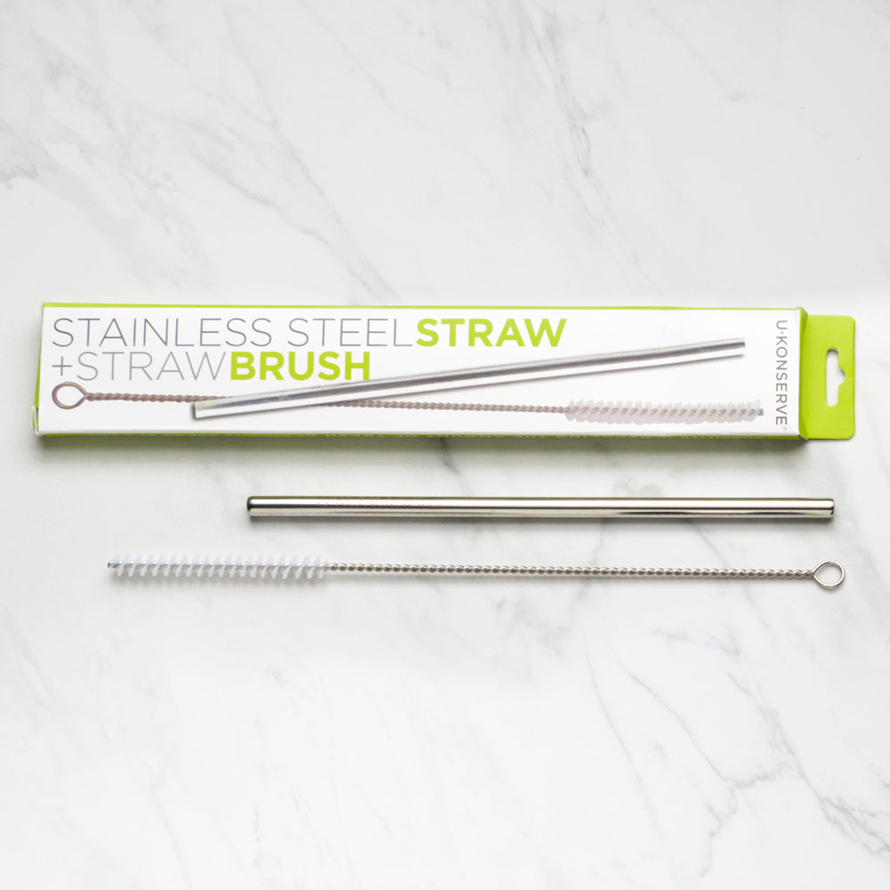 Stainless Steel Straw + Straw Brush