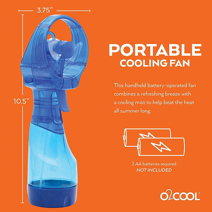 O2COOL DELUXE MISTING FAN ASSORTMENT WITH BATTERIES