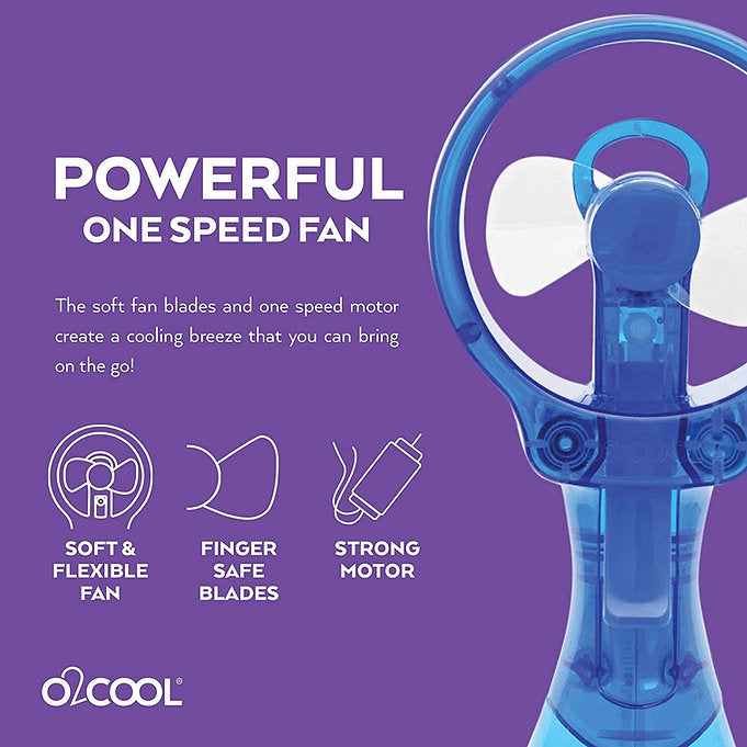 O2COOL DELUXE MISTING FAN ASSORTMENT WITH BATTERIES
