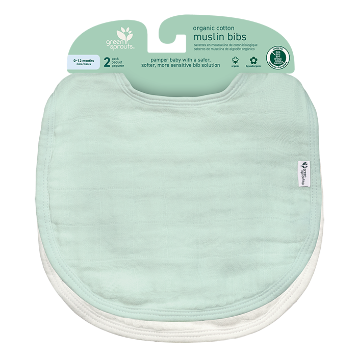 Muslin Bibs made from Organic Cotton (2 pack)