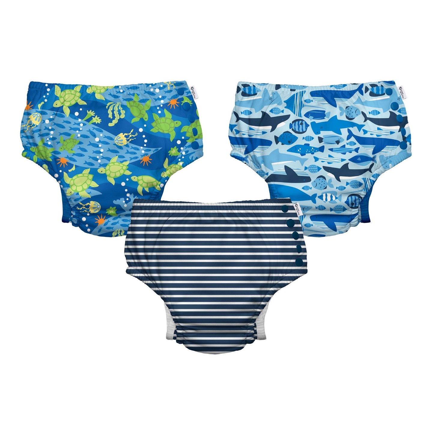 Assorted Boy Prints Eco Snap Swim Diaper with Gussets - Past Season