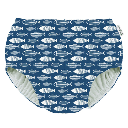 Eco Pull-Up Swim Diaper - Prints - Blue Fish