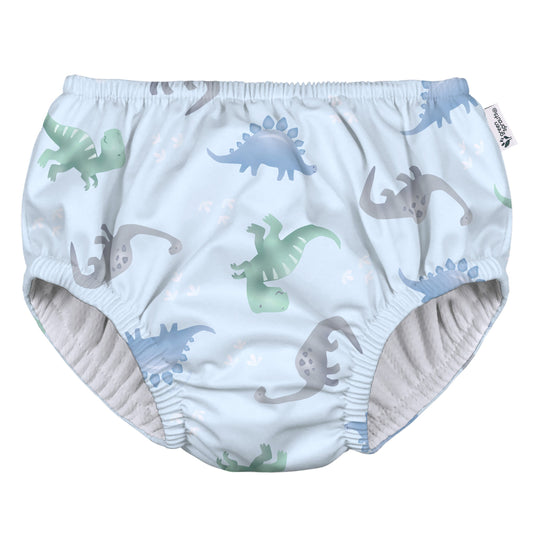 Eco Pull-Up Swim Diaper - Prints - Light Blue Dinos