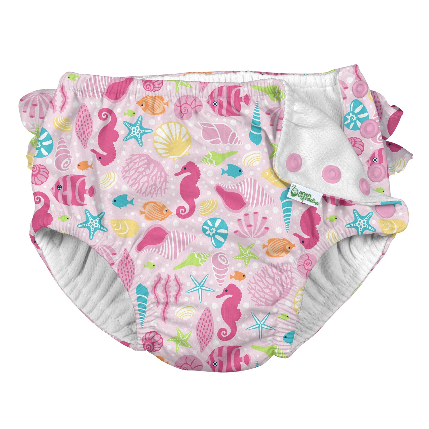Eco Snap Ruffled Swim Diaper - Legacy