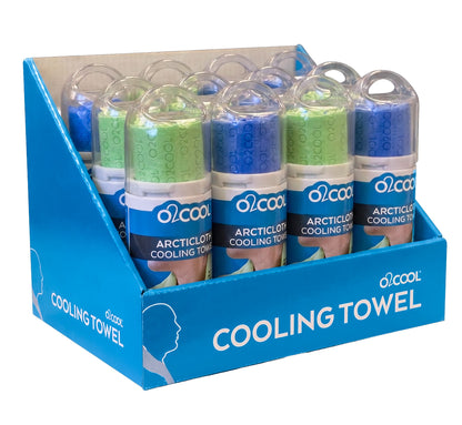 O2COOL ARCTICLOTH SPORT COOLING TOWEL ASSORT- 12pc CTR