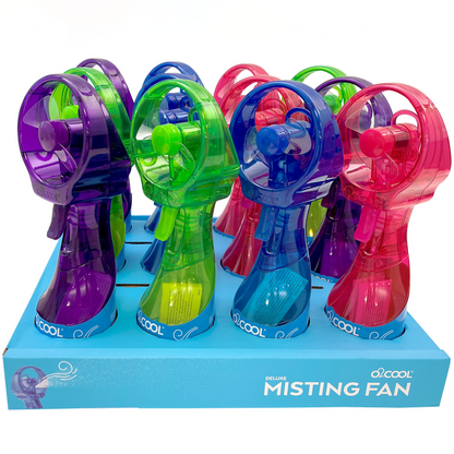 O2COOL DELUXE MISTING FAN ASSORTMENT WITH BATTERIES