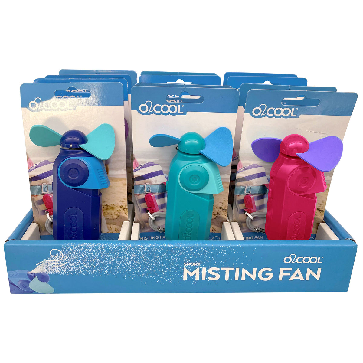 SPORT CARABINER FAN - 12pc CTR - Assorted