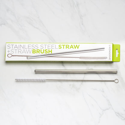 Stainless Steel Straw + Straw Brush